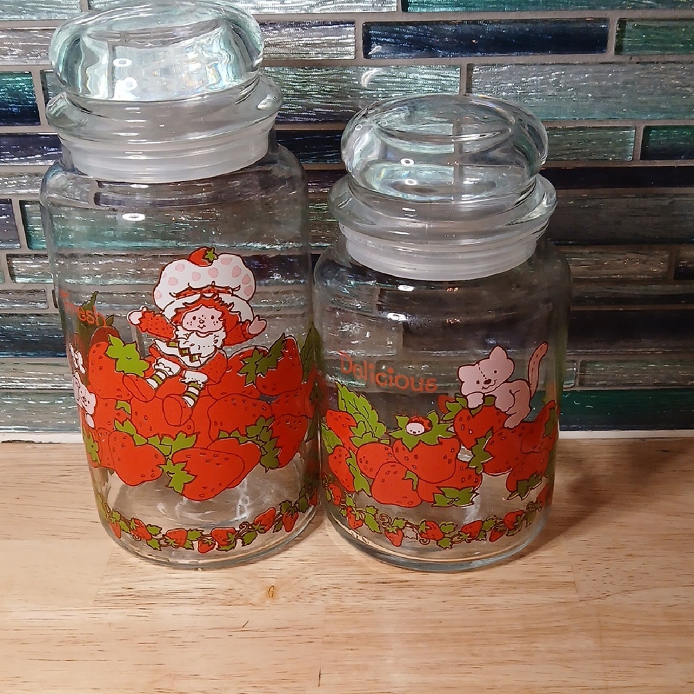 Strawberry Shortcake Glass Jars